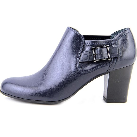 Franco Sarto Dark Blue L- Rapport Almond Toe Ankle Boots. - Picture 1 of 7